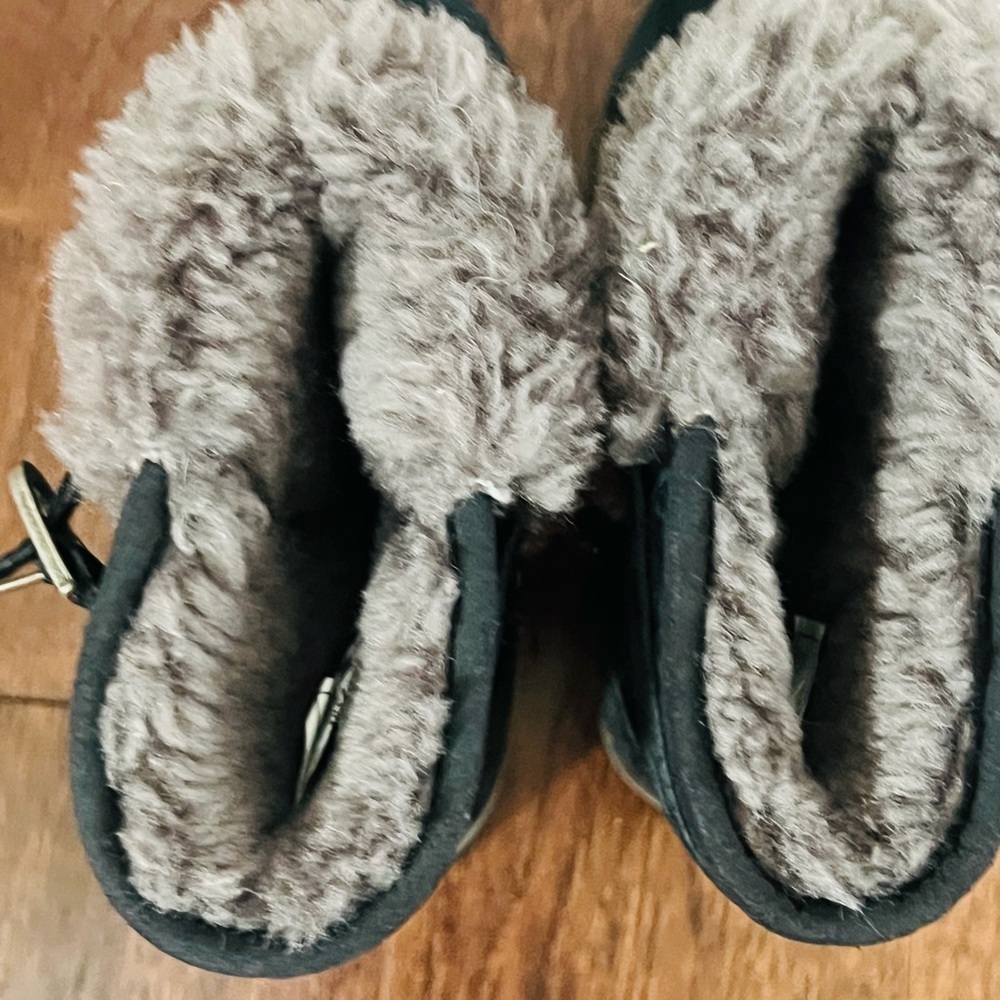 UGG Black Boots with Soft Gray Interior for youth size 13 - Picture 4 of 10